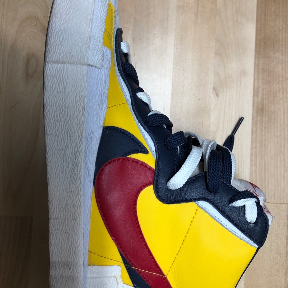 Nike Blazers Sacai Maize Navy Size 10.5 - Picture 4 of 8